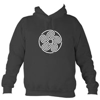 Celtic Five Spiral Pentagon Design Hoodie-Hoodie-Charcoal-Mudchutney