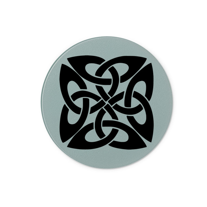 Celtic Square Knot Glass Chopping Board