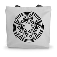 Celtic 5 Circles Canvas Tote Bag