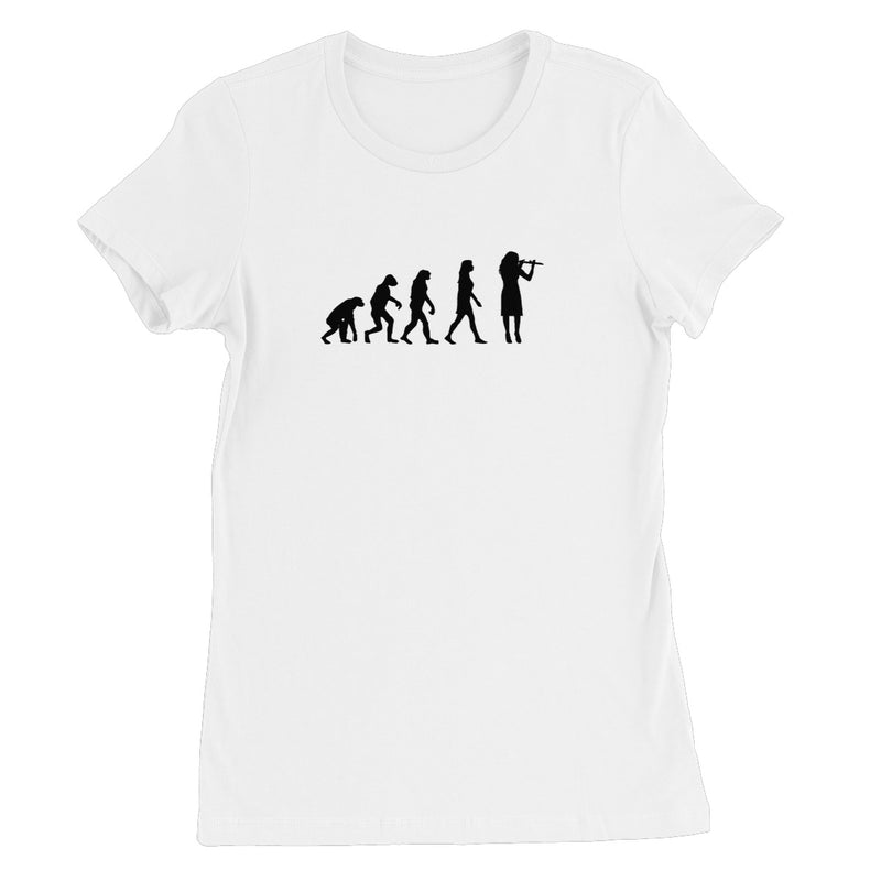 Evolution of Female Flute Player Women's T-Shirt
