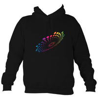 Coloured Spiral Dots Hoodie-Hoodie-Jet black-Mudchutney