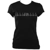 Heartbeat Melodeon Ladies Fitted T-shirt - T-shirt - Black - Mudchutney