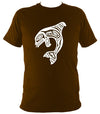 Tribal Style Shark T-shirt - T-shirt - Dark Chocolate - Mudchutney