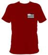 Breton Flag T-shirt - T-shirt - Cardinal Red - Mudchutney