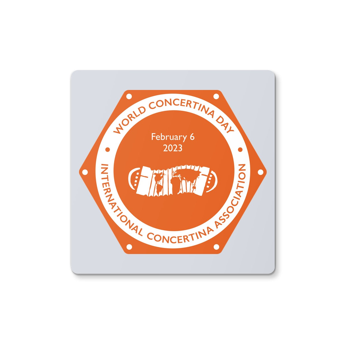 World Concertina Day 2023 Coaster