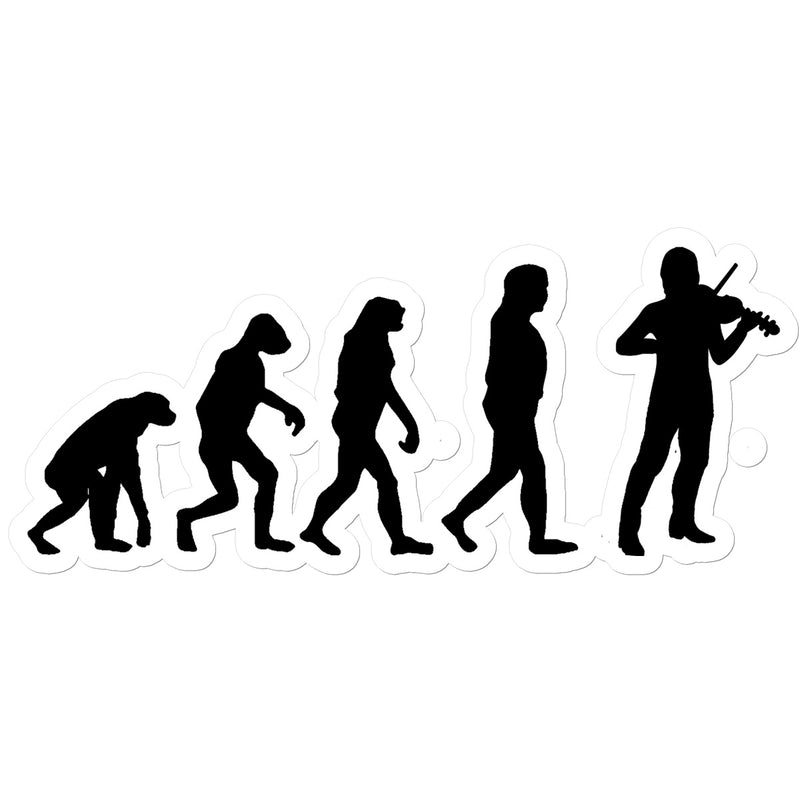 Evolution of Fiddle Players Sticker