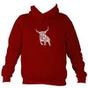 Tribal Bull Hoodie-Hoodie-Red hot chilli-Mudchutney