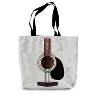 Guitar Neck and Strings Canvas Tote Bag