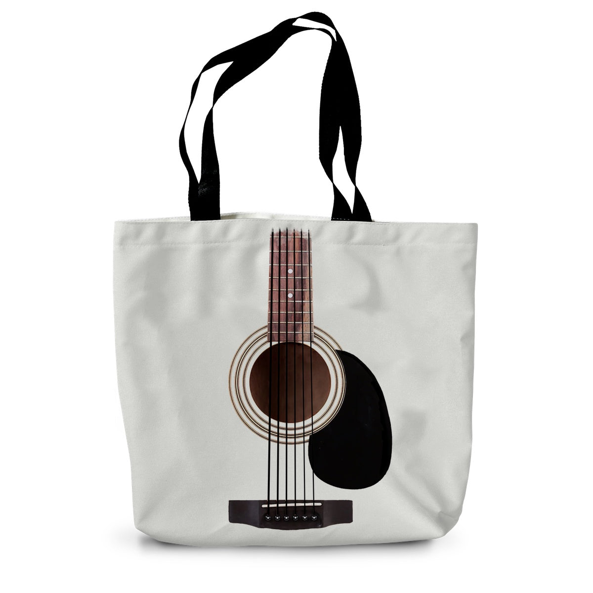 Guitar Neck and Strings Canvas Tote Bag