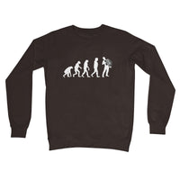 Evolution of Accordion Players Crew Neck Sweatshirt