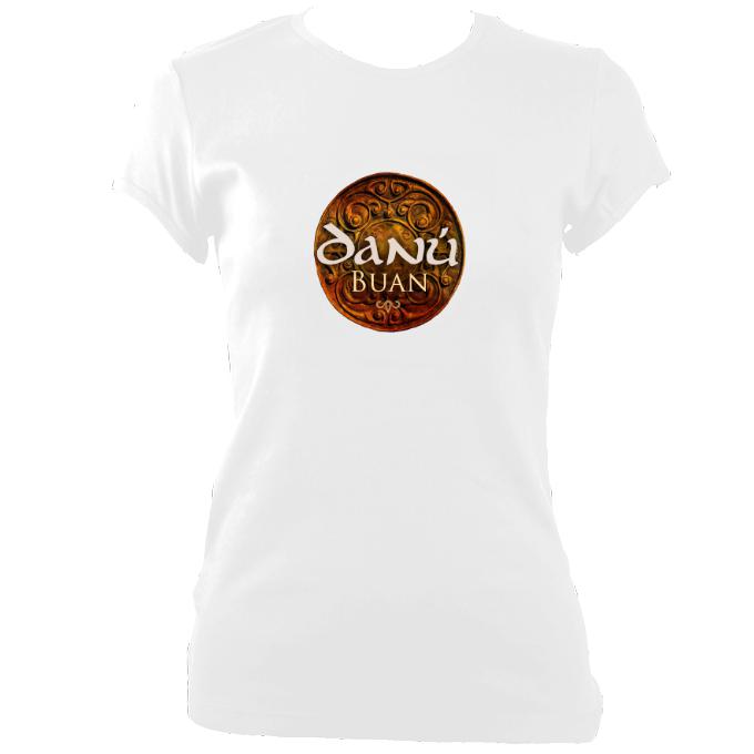 update alt-text with template Danú Buan Womens Fitted T-shirt - T-shirt - White - Mudchutney