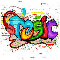 Music Graffiti Art Sticker