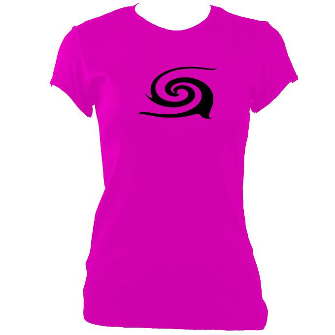 update alt-text with template Tribal Spiral Ladies Fitted T-shirt - T-shirt - Heliconia - Mudchutney