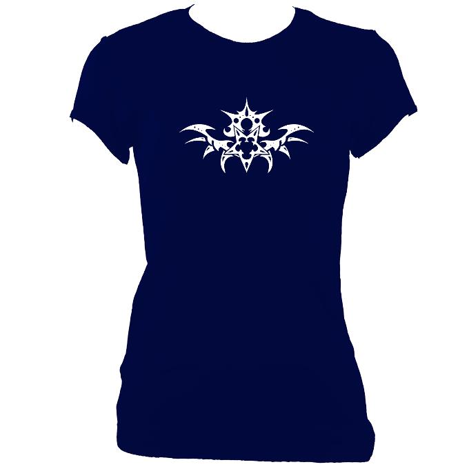 update alt-text with template Tribal Tattoo Ladies Fitted T-shirt - T-shirt - Navy - Mudchutney