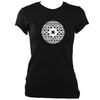 Celtic Globe Ladies Fitted T-shirt - T-shirt - Black - Mudchutney