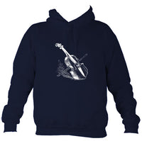 Fiddle and Bow Sketch Hoodie-Hoodie-Oxford navy-Mudchutney
