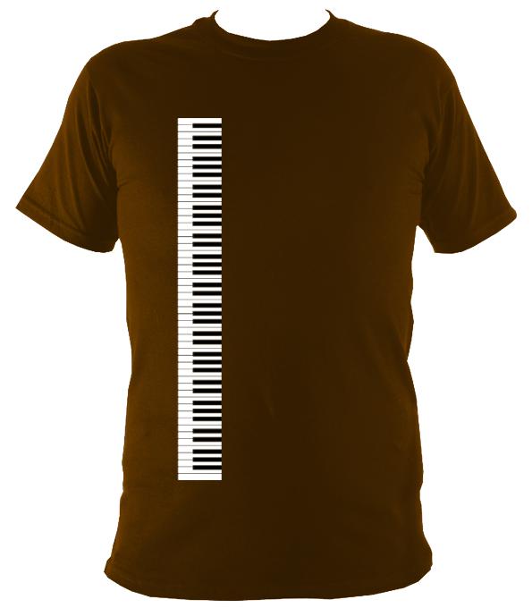 Piano / Accordion Keyboard T-shirt - T-shirt - Dark Chocolate - Mudchutney