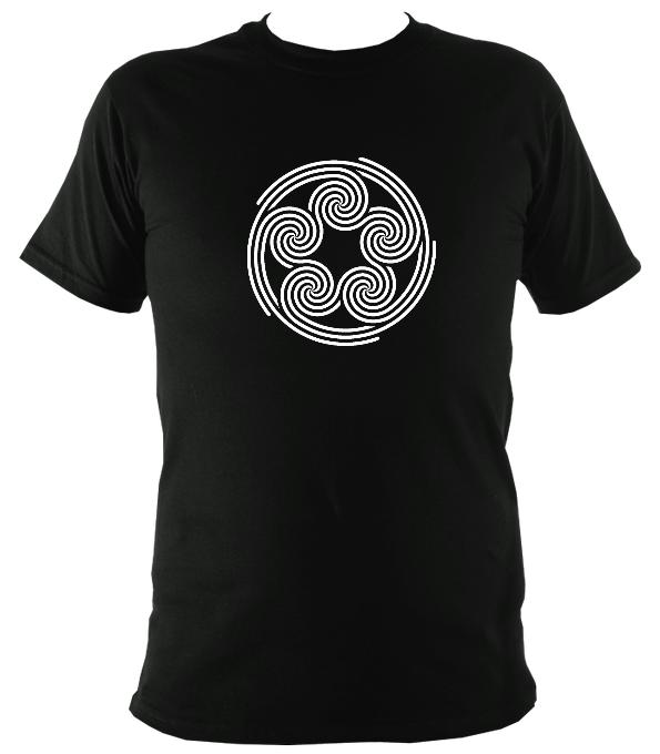 Modern Celtic Five Spirals T-shirt