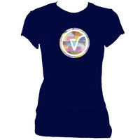 update alt-text with template Vishtèn Ladies Fitted T-shirt - T-shirt - Navy - Mudchutney