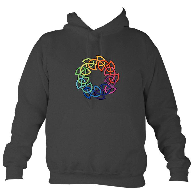 Rainbow Celtic Knot Hoodie-Hoodie-Charcoal-Mudchutney