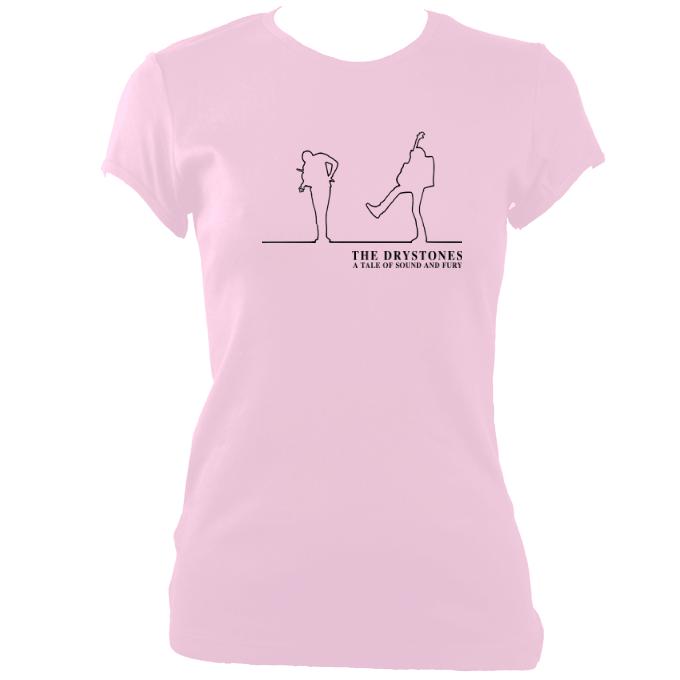 update alt-text with template The Drystones Tale of Sound and Fury Fitted T-shirt - T-shirt - Light Pink - Mudchutney