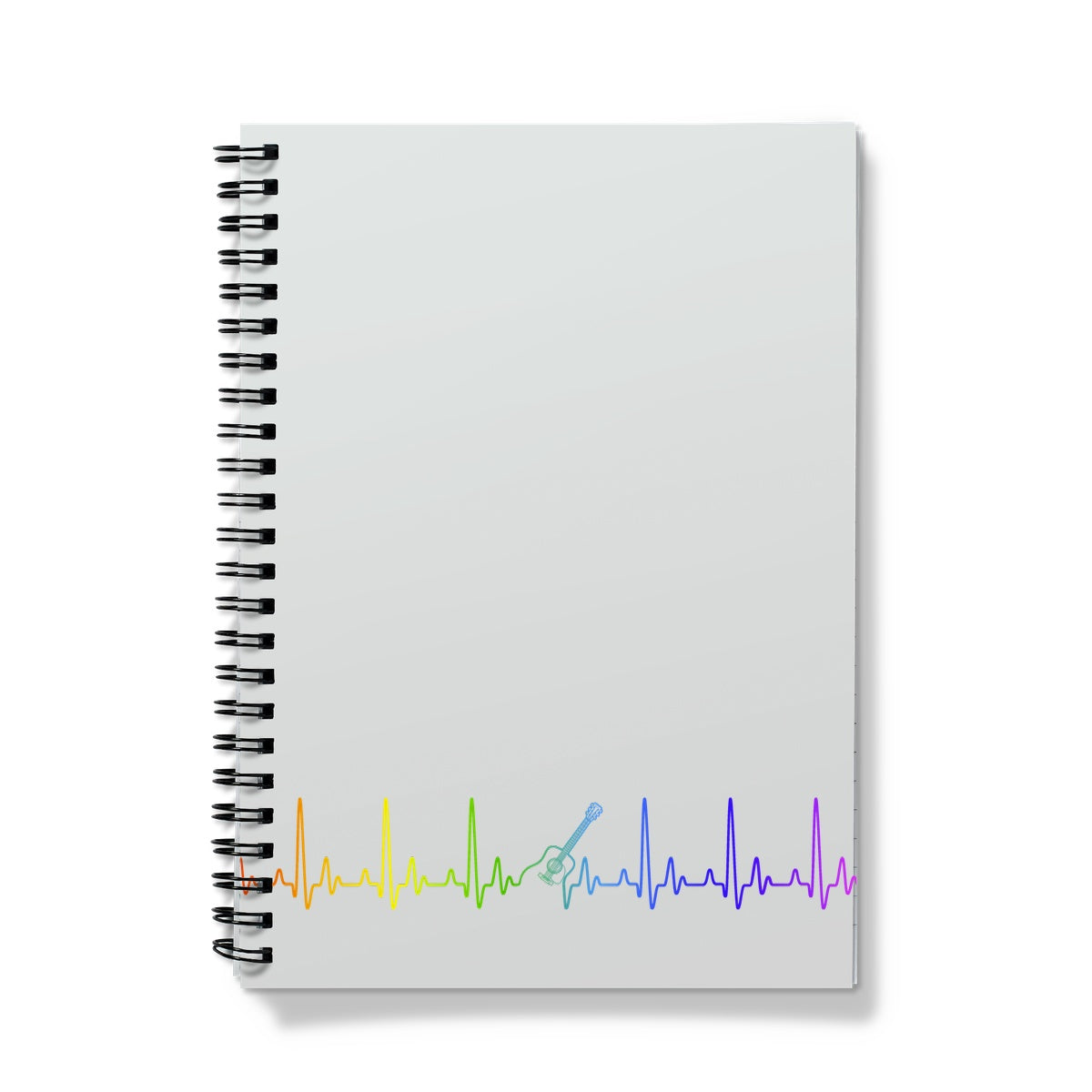 Rainbow Heartbeat Guitar Notebook