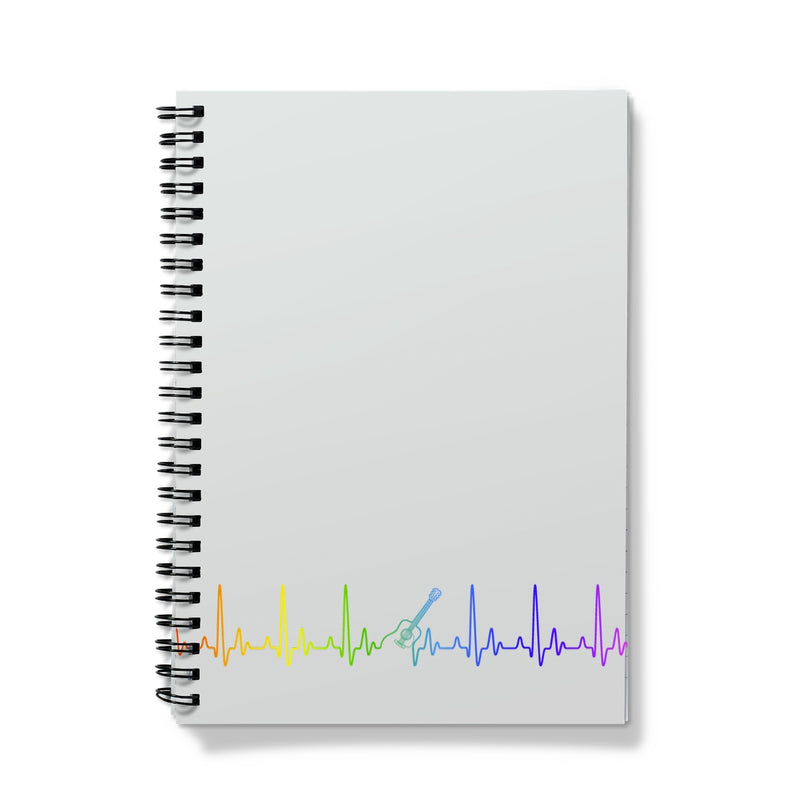 Rainbow Heartbeat Guitar Notebook