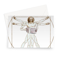 Da Vinci Vitruvian Man Melodeon Greeting Card