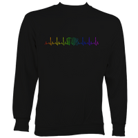 Heartbeat Melodeon in Rainbow Colours Sweatshirt