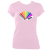 update alt-text with template Rainbow Piano Accordion Ladies Fitted T-shirt - T-shirt - Light Pink - Mudchutney