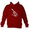 Fiddle and Bow Sketch Hoodie-Hoodie-Red hot chilli-Mudchutney