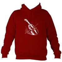 Fiddle and Bow Sketch Hoodie-Hoodie-Red hot chilli-Mudchutney