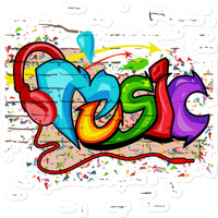 Music Graffiti Art Sticker