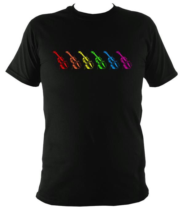 Rainbow Fiddles T-shirt - T-shirt - Black - Mudchutney