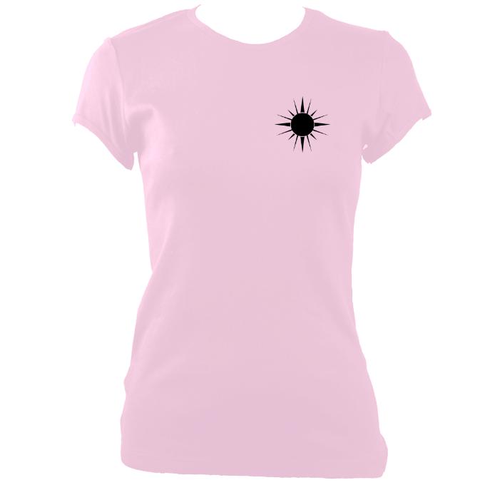 update alt-text with template Star for a Heart Ladies FItted T-Shirt - T-shirt - Light Pink - Mudchutney