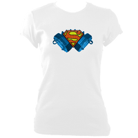 Concertina Superman Women's Fitted T-shirt