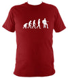Evolution of Guitar Players T-shirt - T-shirt - Antique Cherry Red - Mudchutney