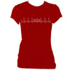 update alt-text with template Heartbeat Concertina Ladies Fitted T-shirt - T-shirt - Antique Cherry Red - Mudchutney