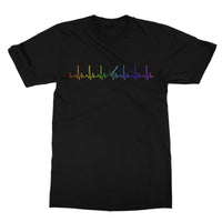 Rainbow Heartbeat Guitar T-Shirt