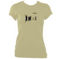 update alt-text with template Lúnasa "Lá Nua" Ladies Fitted T-shirt - T-shirt - Sand - Mudchutney