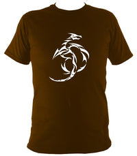 Tribal Dragon T-shirt - T-shirt - Dark Chocolate - Mudchutney