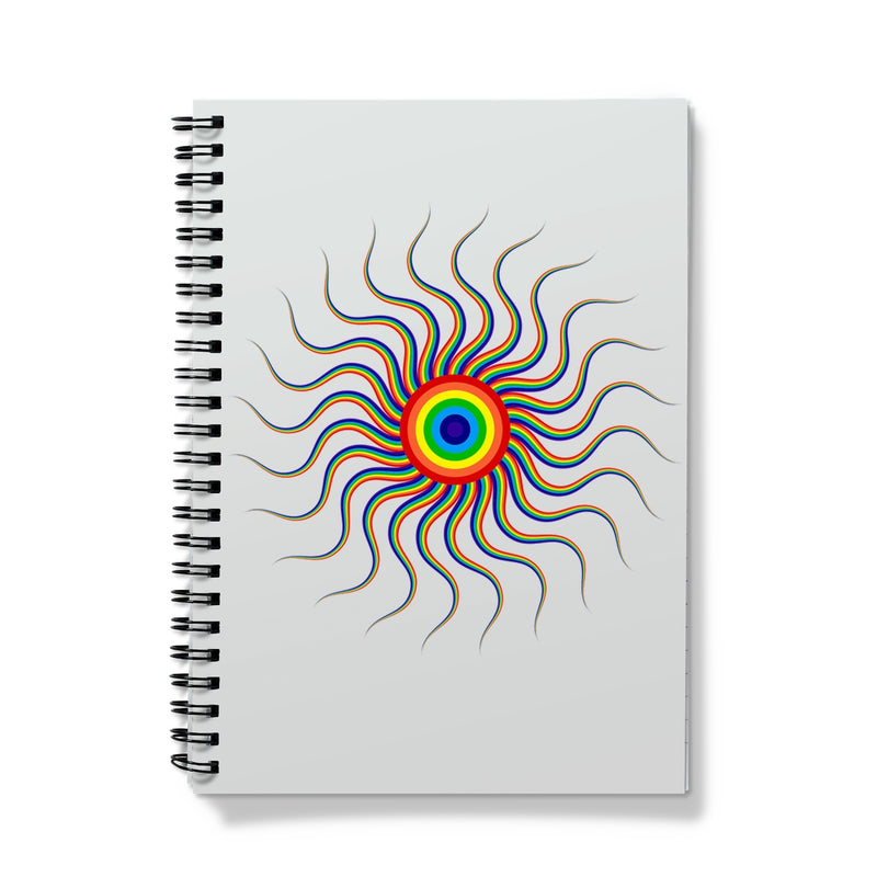 Colourful Wavy Sun Notebook