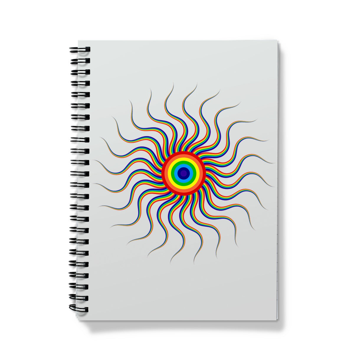 Colourful Wavy Sun Notebook