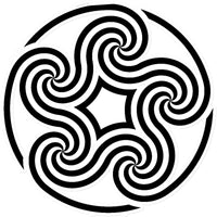 Five way Celtic Sticker