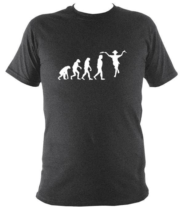Evolution of Morris Dancers T-shirt - T-shirt - Dark Heather - Mudchutney