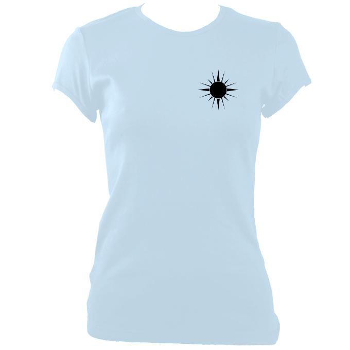 update alt-text with template Star for a Heart Ladies FItted T-Shirt - T-shirt - Light Blue - Mudchutney