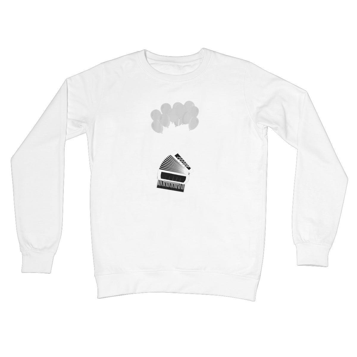 Banksy Style Accordion Crew Neck Sweatshirt