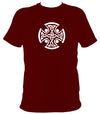 Celtic Round T-shirt - T-shirt - Maroon - Mudchutney