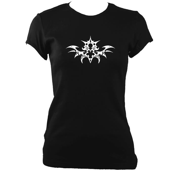 Tribal Tattoo Ladies Fitted T-shirt - T-shirt - Black - Mudchutney