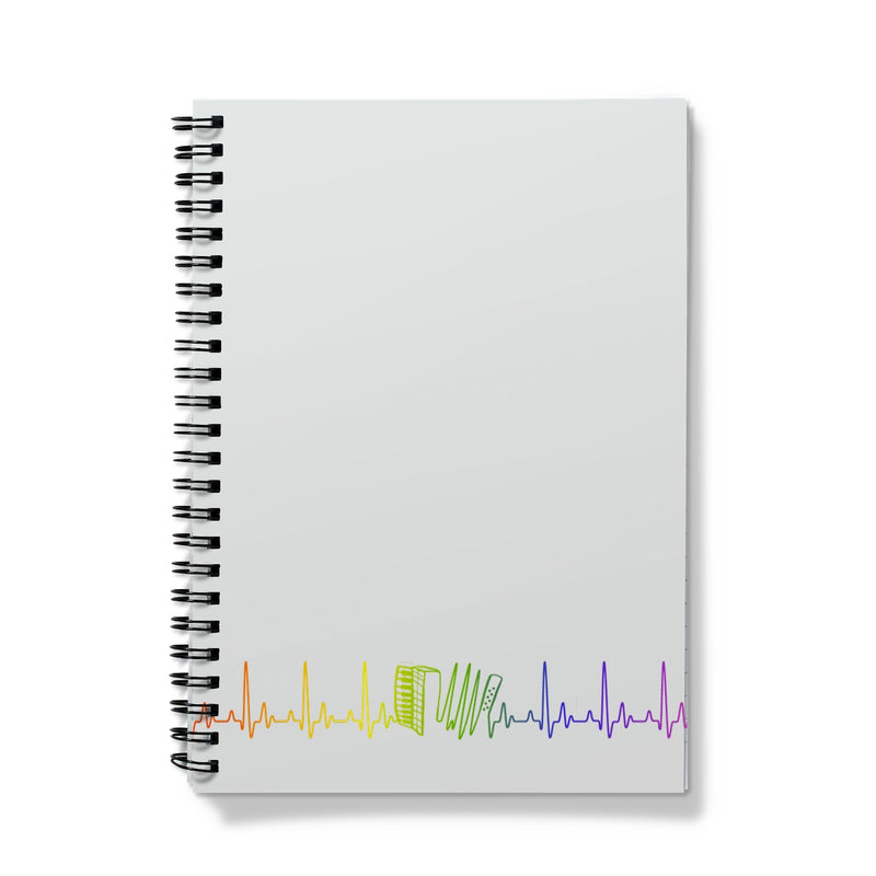 Rainbow Heartbeat Accordion Notebook